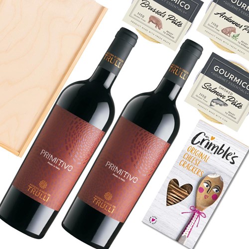 Trulli Primitivo Salento 75cl Red Wine And Pate Duo Gift Box